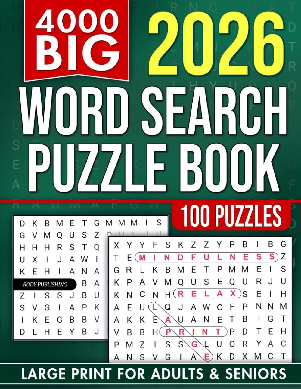 4000 Word Search: 100 Large Print Puzzles